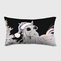 Подушка-антистресс Новогодняя лошадь в круглых очках