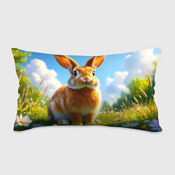 Подушка-антистресс Солнечный кролик на лугу