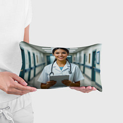 Подушка-антистресс Медицинская сестра с улыбкой, цвет: 3D-принт — фото 2