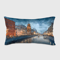 Подушка-антистресс Санкт-Петербург зимний город, цвет: 3D-принт
