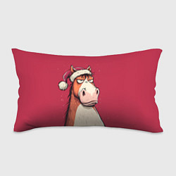 Подушка-антистресс Комичная новогодняя лошадь