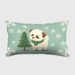 Подушка-антистресс Новогодний песик с елочкой