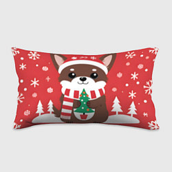 Подушка-антистресс Новогодний пес с елочкой
