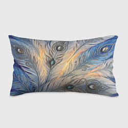 Подушка-антистресс Синие перья с самоцветами