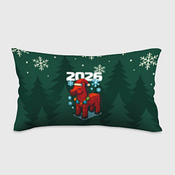 Подушка-антистресс Новогодняя лошадь Minecraft 2026