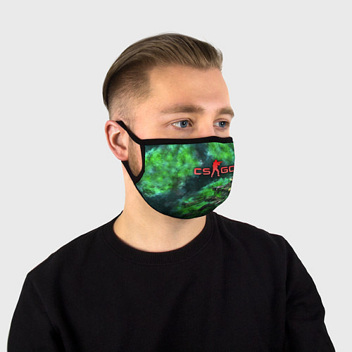 Маска для лица CS GO Green rage / 3D-принт – фото 1