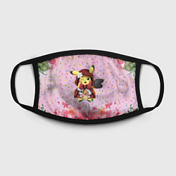 Маска для лица Пикачу красная шапочка, цвет: 3D-принт — фото 2