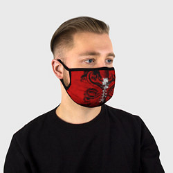 Маска для лица TOKYO REVENGERS BLACK RED DRAGON, цвет: 3D-принт
