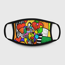 Маска для лица Romero Britto - valentines day, цвет: 3D-принт — фото 2