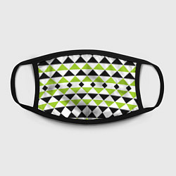 Маска для лица Geometric shapes triangles треугольники, цвет: 3D-принт — фото 2