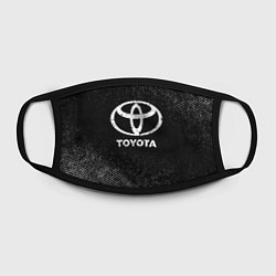 Маска для лица Toyota с потертостями на темном фоне, цвет: 3D-принт — фото 2