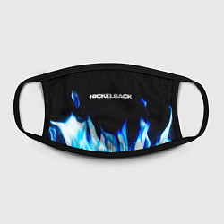 Маска для лица Nickelback blue fire, цвет: 3D-принт — фото 2