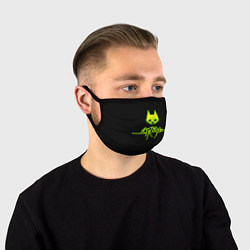 Маска для лица Stray green neon, цвет: 3D-принт