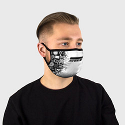 Маска для лица Ateez black and white, цвет: 3D-принт