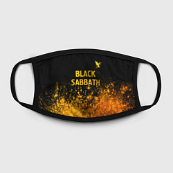 Маска для лица Black Sabbath - gold gradient: символ сверху, цвет: 3D-принт — фото 2