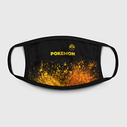Маска для лица Pokemon - gold gradient: символ сверху, цвет: 3D-принт — фото 2