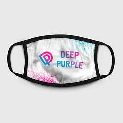 Маска для лица Deep Purple neon gradient style по-горизонтали, цвет: 3D-принт — фото 2