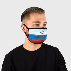 Маска для лица Россия: Триколор армии цвета 3D-принт — фото 1