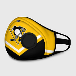 Маска с клапаном NHL: Pittsburgh Penguins, цвет: 3D-черный — фото 2