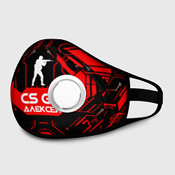 Маска с клапаном CS:GO - Алексей, цвет: 3D-белый — фото 2