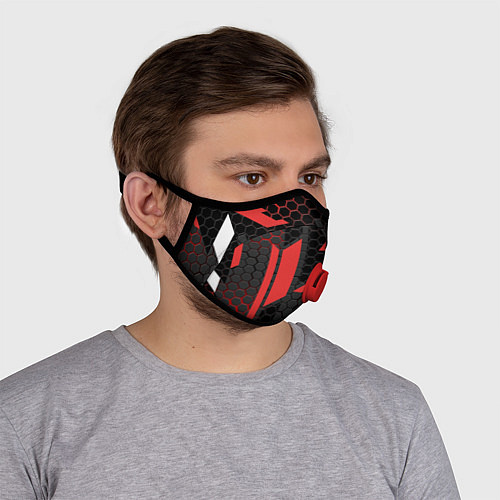 Маска с клапаном CS:GO CYREX CARBON / 3D-Красный – фото 4