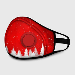 Маска с клапаном Christmas pattern, цвет: 3D-красный — фото 2