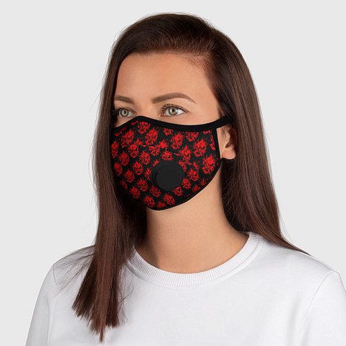 Маска с клапаном Cyberpunk 2077: Samurai Pattern / 3D-Черный – фото 1