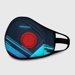Маска с клапаном Cyberpunk 2077, цвет: 3D-красный — фото 2