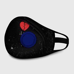 Маска с клапаном Lil Peep: Broken Heart, цвет: 3D-синий — фото 2