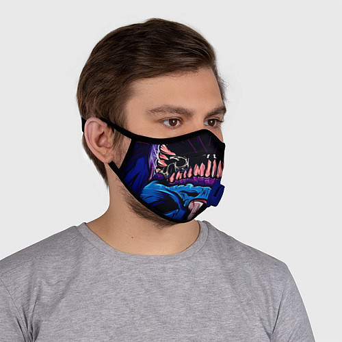 Маска с клапаном CS:GO Hyper Beast Skin / 3D-Синий – фото 4