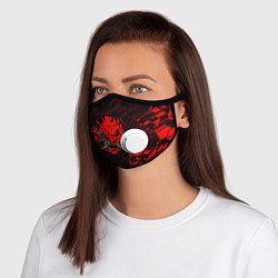 Маска с клапаном CYBERPUNK 2077, цвет: 3D-белый