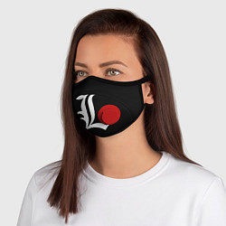 Маска с клапаном DEATH NOTE ТЕТРАДЬ СМЕРТИ L, цвет: 3D-красный