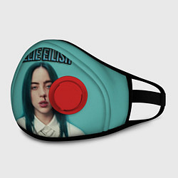 Маска с клапаном BILLIE EILISH, цвет: 3D-красный — фото 2