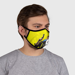 Маска с клапаном Cyberpunk 2077: Jackie Wells, цвет: 3D-белый — фото 2