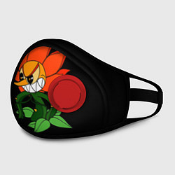 Маска с клапаном Cuphead - Кэгни Гвоздика, цвет: 3D-красный — фото 2