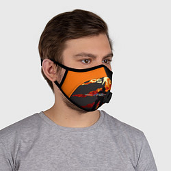 Маска с клапаном CS GO, цвет: 3D-черный — фото 2