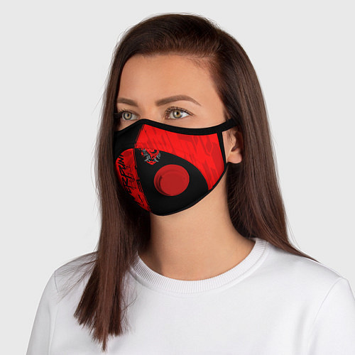 Маска с клапаном CYBERPUNK 2077 / 3D-Красный – фото 1