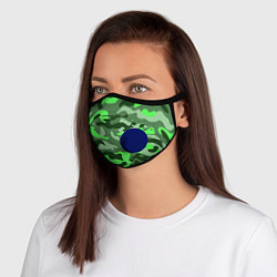 Маска с клапаном CAMOUFLAGE GREEN, цвет: 3D-синий