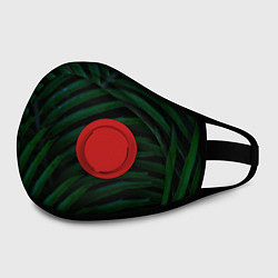 Маска с клапаном Пальмовые листья, цвет: 3D-красный — фото 2