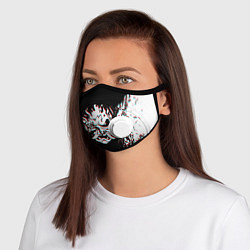 Маска с клапаном CYBERPUNK 2077 SAMURAI GLITCH, цвет: 3D-белый