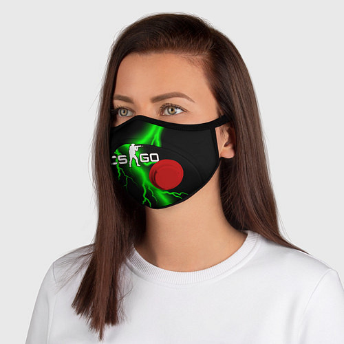 Маска с клапаном COUNTER STRIKE / 3D-Красный – фото 1