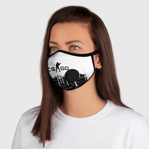 Маска с клапаном COUNTER STRIKE / 3D-Черный – фото 1