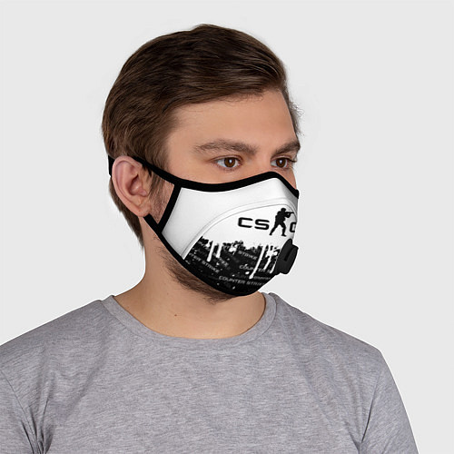 Маска с клапаном COUNTER STRIKE / 3D-Черный – фото 4