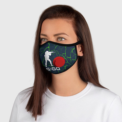 Маска с клапаном CS GO КС ГО / 3D-Красный – фото 1