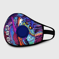 Маска с клапаном CS GO, цвет: 3D-синий — фото 2
