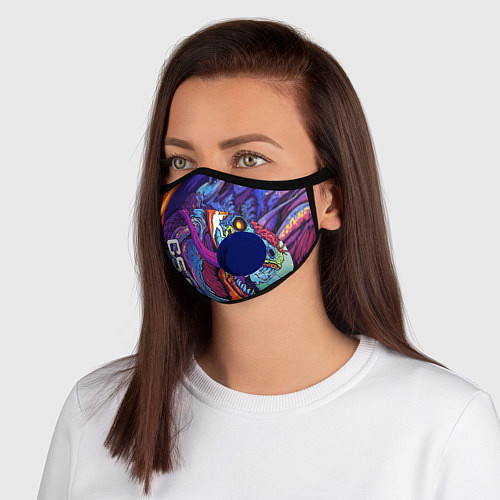 Маска с клапаном CS GO / 3D-Синий – фото 1