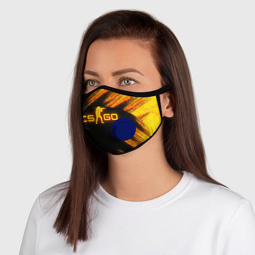 Маска с клапаном COUNTER STRIKE / 3D-Синий – фото 1