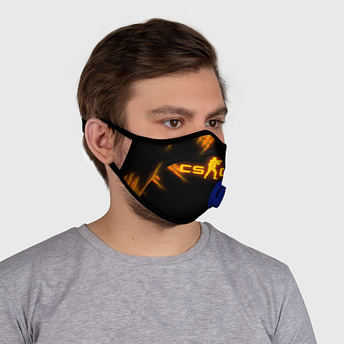 Маска с клапаном COUNTER STRIKE / 3D-Синий – фото 4
