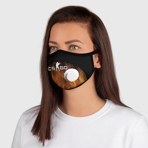 Маска с клапаном COUNTER STRIKE / 3D-Белый – фото 1