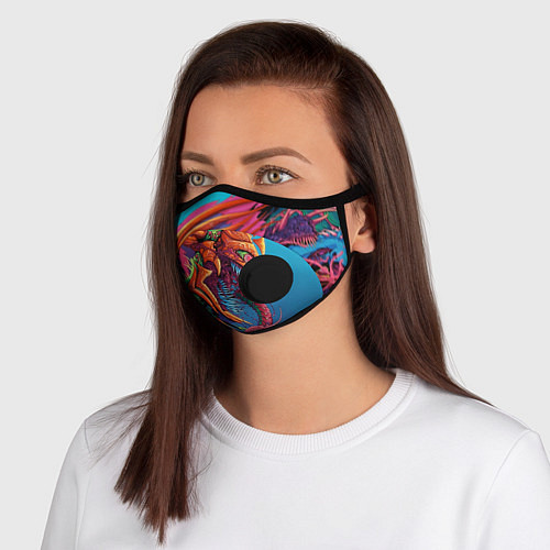 Маска с клапаном HyperBeast / 3D-Черный – фото 1